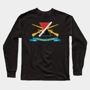 7th Infantry Division - DUI w Br - Ribbon X 300 Long Sleeve T-Shirt